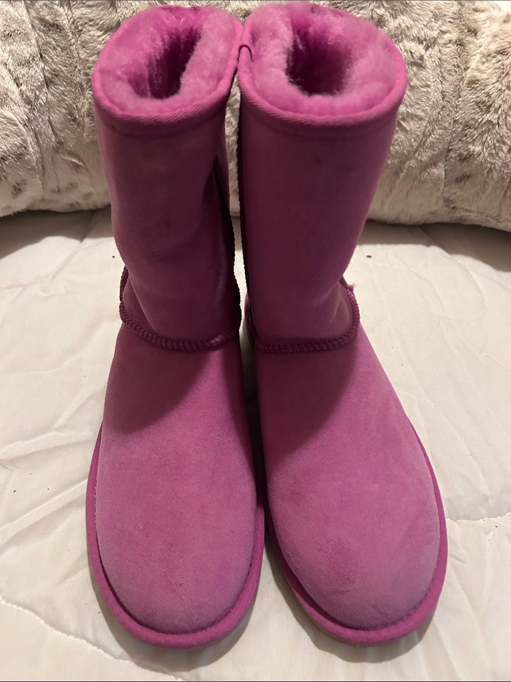 UGG Tall Suede Boots in Fuchsia Pink
